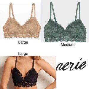 AERIE Bralette Bundle (Large & Medium)